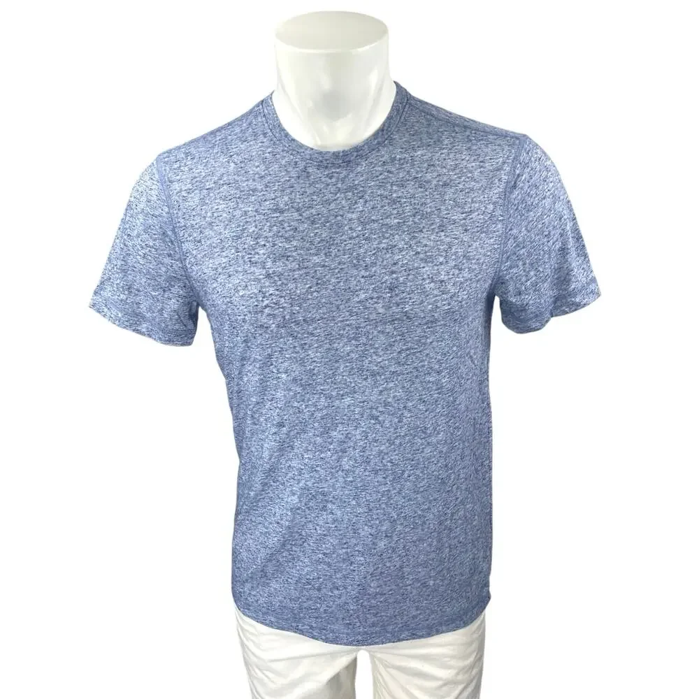 Banana Republic Men's Blue Heather Short Sleeve Crew Neck T Shirt Tee Top Size S
